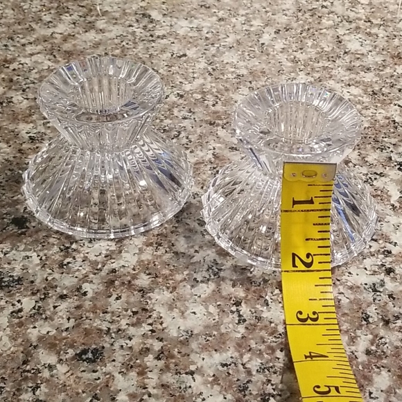 PAIR of Taper Crystal Candle Holders - Picture 3 of 5